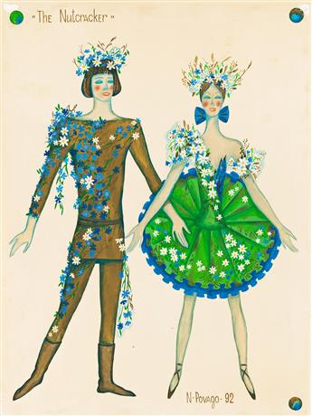 NATALIA POVAGO (DATES UNKNOWN) Three costume designs for The Nutcracker.